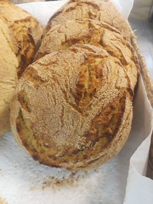 Sourdough Kamut Bread. 48 Hour Ferment. Made with Kamut Ancient Grain. Vegan, Wholegrain, Organic, Sugar Free. at Joseph's Organic Bakery in Miami