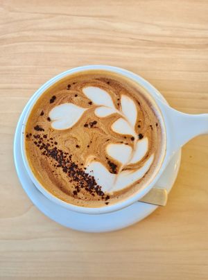Mocha with almond milk at The Origin in Christchurch