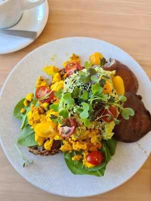 Tofu scramble. Tasted so good at The Origin in Christchurch