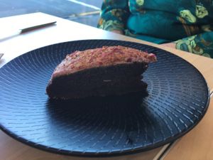 chocolate brownie  at The Origin in Christchurch