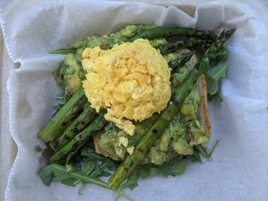 California Avo Toast with a JUST egg at Citizen Eatery in Austin