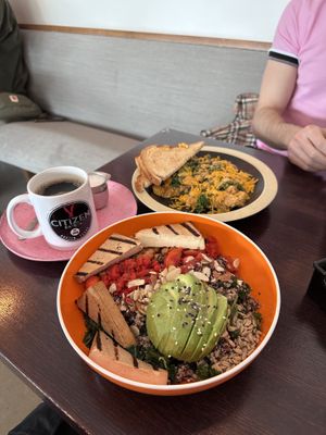 Citizen scramble and citizen power bowl  at Citizen Eatery in Austin