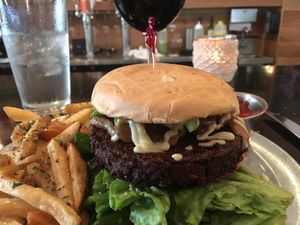 Burger and fries at Citizen Eatery in Austin