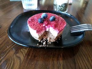 Raspberry Cheesecake at Citizen Eatery in Austin