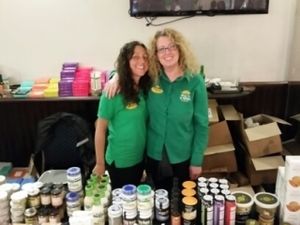 many vegan products. at the vegan festival at Health and Herbs in Swansea