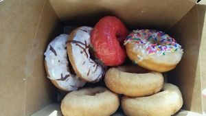 pure happiness in a box  at Vegan Donut Gelato - Modesto in Modesto