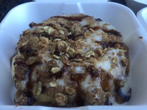 Chocolate orange cinnamon roll at Cinnaholic in Brea