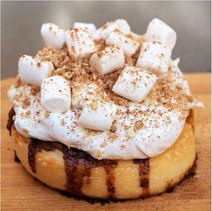 Pumpkin Pie Roll with Pie Crumble and Cinnamon/Sugar! at Cinnaholic in Brea