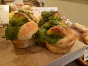 Matcha muffins at Apelila in Kyoto