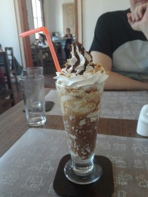 ice coffee. at Arvoleda in Santiago