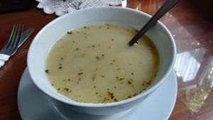 soup of the day, not that good at Arvoleda in Santiago