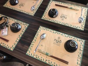 Table set at Ngo Vegetarian in Ho Chi Minh City