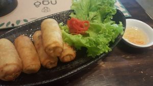 cha gio thuy tru (fried spring rolls) at Ngo Vegetarian in Ho Chi Minh City