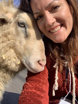 Snuggles with Zeke at Catskill Animal Sanctuary in Saugerties