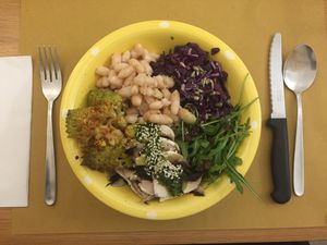 €9 Buddha bowl. Sadly not worth the money at Un'Altra Idea in Bologna