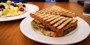 Waffle and Toast for breakfast at Un'Altra Idea in Bologna