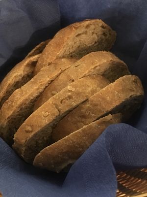 Homemade bread at Un'Altra Idea in Bologna