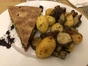 Broccoli pie with potatos  at Un'Altra Idea in Bologna