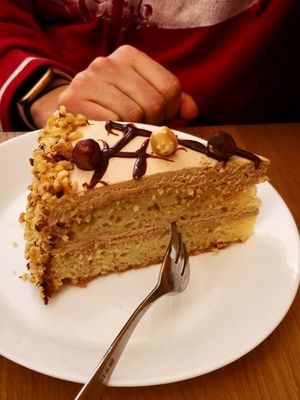 Hazelnut cake at Un'Altra Idea in Bologna