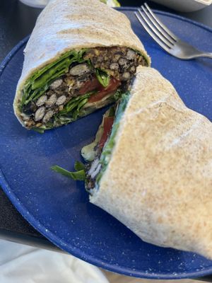Black bean wrap  at Living Vine Organic Cafe in Fort Myers