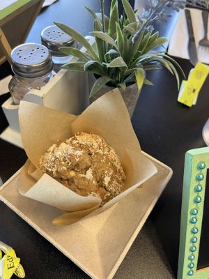 Zucchini carrot muffin  at Living Vine Organic Cafe in Fort Myers