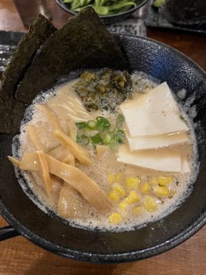 Easy to see the vegan options and easy ordering   at Mr. Ramen San in Melbourne