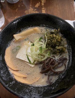 Vegan ramen with plant based pork  at Mr. Ramen San in Melbourne