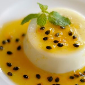 Panna Cotta w/ Passion Fruit  (Vegetarian) at La Pasta in Siem Reap
