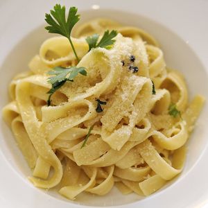 Fettuccine Alfredo (Vegetarian) at La Pasta in Siem Reap
