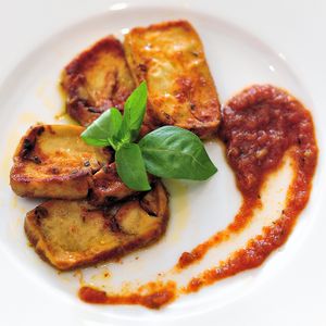 Vegan Italian Tofu at La Pasta in Siem Reap