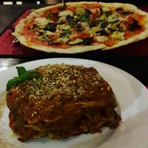 Vegan Lasagne & Vegan Pizza! at La Pasta in Siem Reap
