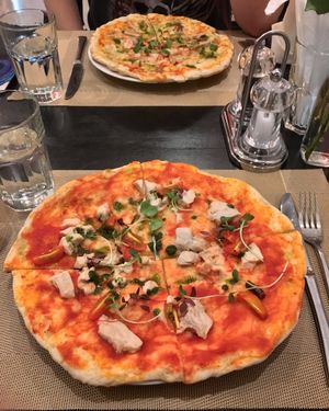 Pesto pizza  at La Pasta in Siem Reap