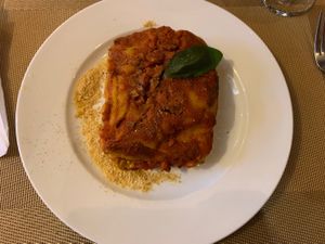 Vegan lasagne  at La Pasta in Siem Reap