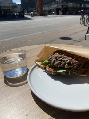 Vegan sandwich 🌱  at Espresso House - Vesterbrogade in Copenhagen