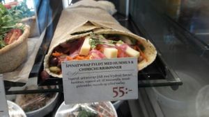 Picture of the vegan wrap at Espresso House - Vesterbrogade in Copenhagen