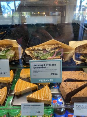 The one vegan sandwich they have. Price $7.77. at Espresso House - Vesterbrogade in Copenhagen