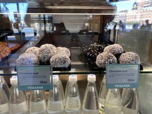 Vegan chocolate ball $4.60. at Espresso House - Vesterbrogade in Copenhagen