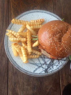 Vegan burger  at Lot369 in Phnom Penh
