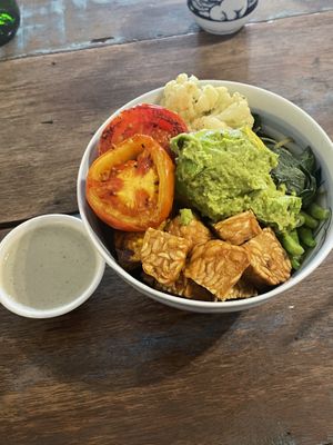 Vegan protein bowl, comes with black rice  at Lot369 in Phnom Penh