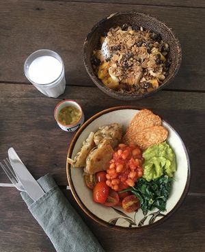 Vegan breakfast bowl at Lot369 in Phnom Penh