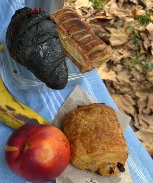 Strudel, Pain choco and chocolate raspberry crossaint  at Pappare' in Bologna