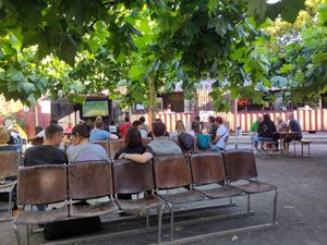 Public Viewing at Café Babette in Berlin