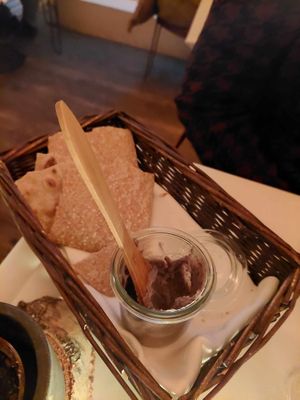 Pre-dinner bean spread with truffle. at Vaxthuset in Stockholm