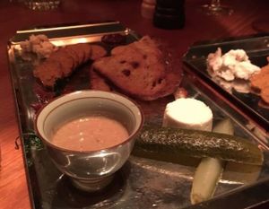 Part of the seven piece dinner at Växthuset. December 2016 at Vaxthuset in Stockholm