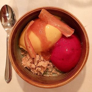 Carrot sorbet at Vaxthuset in Stockholm