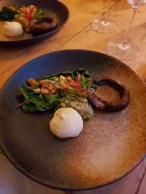 Smoked mushroom! Delicious at Vaxthuset in Stockholm