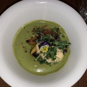 Broccoli soup  at Vaxthuset in Stockholm