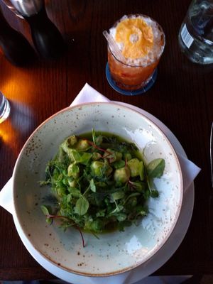 Mix of greens and rhum cocktail at Cafe Sydney in Sydney