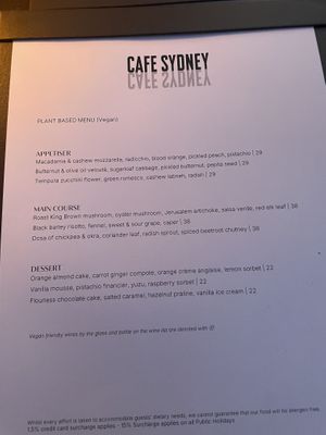   at Cafe Sydney in Sydney