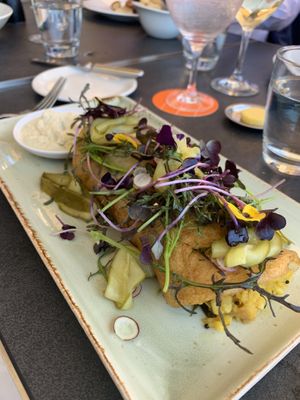 Potato and okra dosa at Cafe Sydney in Sydney